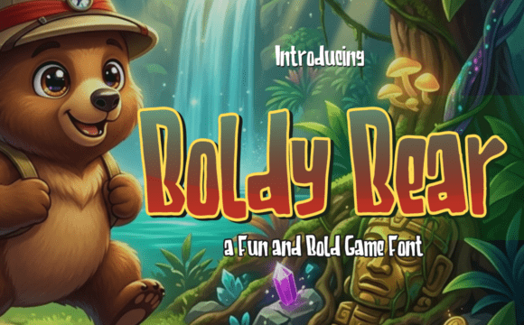 Boldy Bear: A Playful Display Font for Adventure
