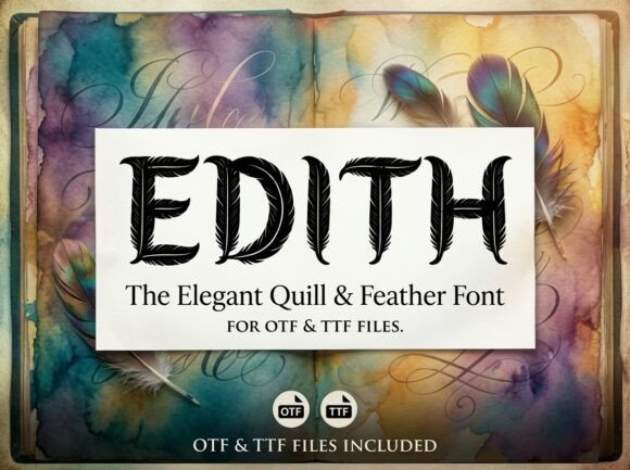 Edith: Elevating Visual Identity with Bold Decorative Typography