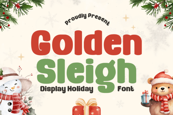 Golden Sleigh: Elevating Seasonal and Formal Design with Refined Typography