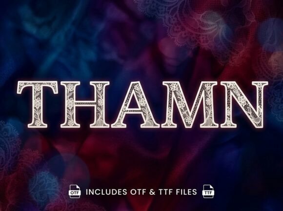 Thamn: A Bold Decorative Display Font